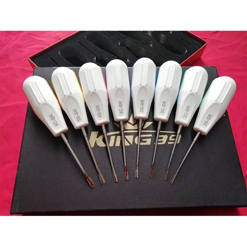 High Quality Set/8 Pcs Lab Elevator Surgical Root Instruments Luxating Elevator Tooth Extraction Tools Set Best Tool