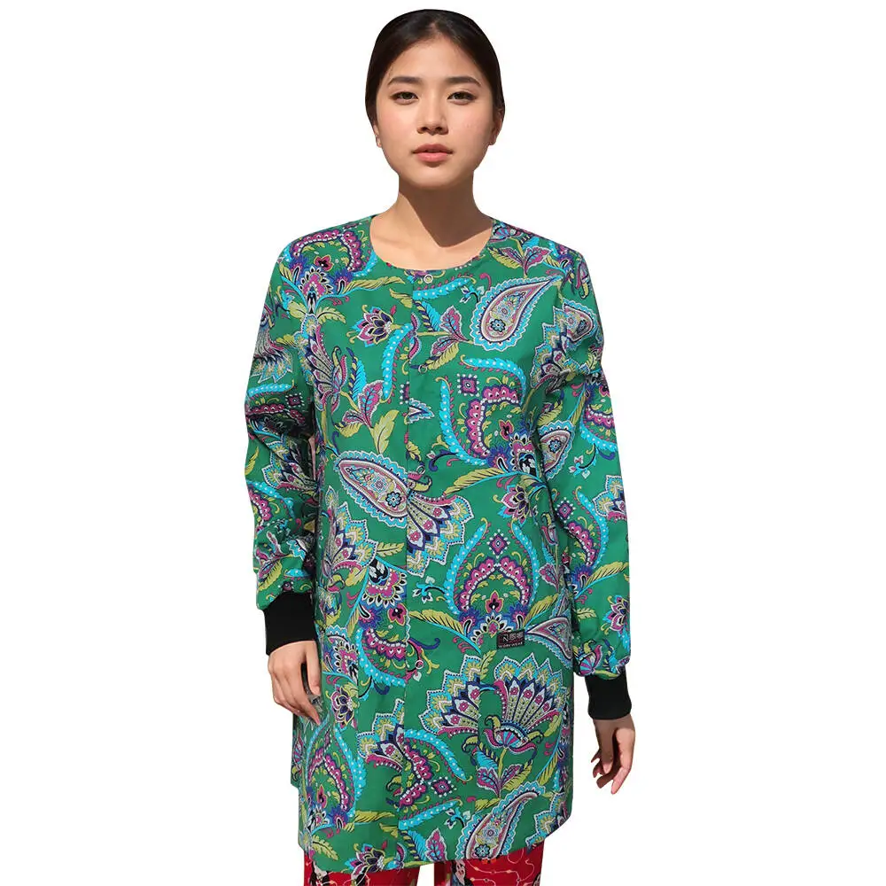 Giacche chirurgiche più lunghe Hennar, giacche mediche taglia XXS- 4XL, giacche da donna musulmane