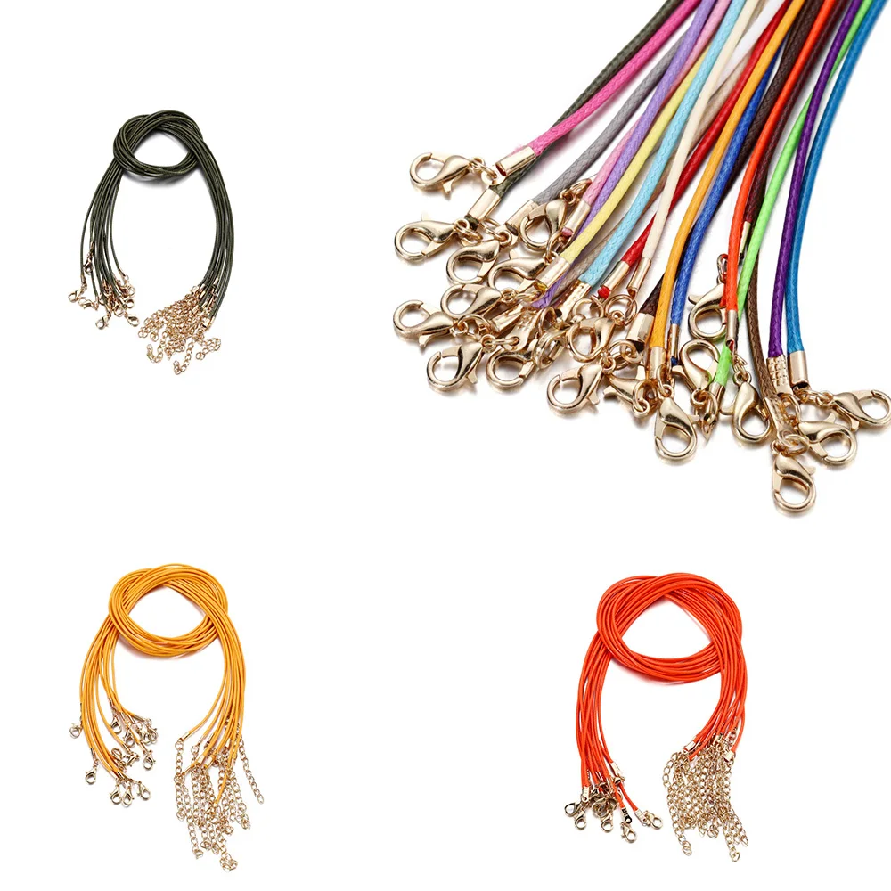 10Pcs/Pack 1.5/2mm Adjustable Fauxs Leather Cord Multicolor Braided Rope For Necklace Bracelet DIY Jewelry Making Accessories