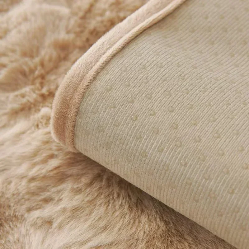 Winter Warm Super Soft Rabbit Plush Sofa Towel Thicken Bubble Velvet Non-slip Sectional Sofa Cover Non-slip L-shaped Couch Cover