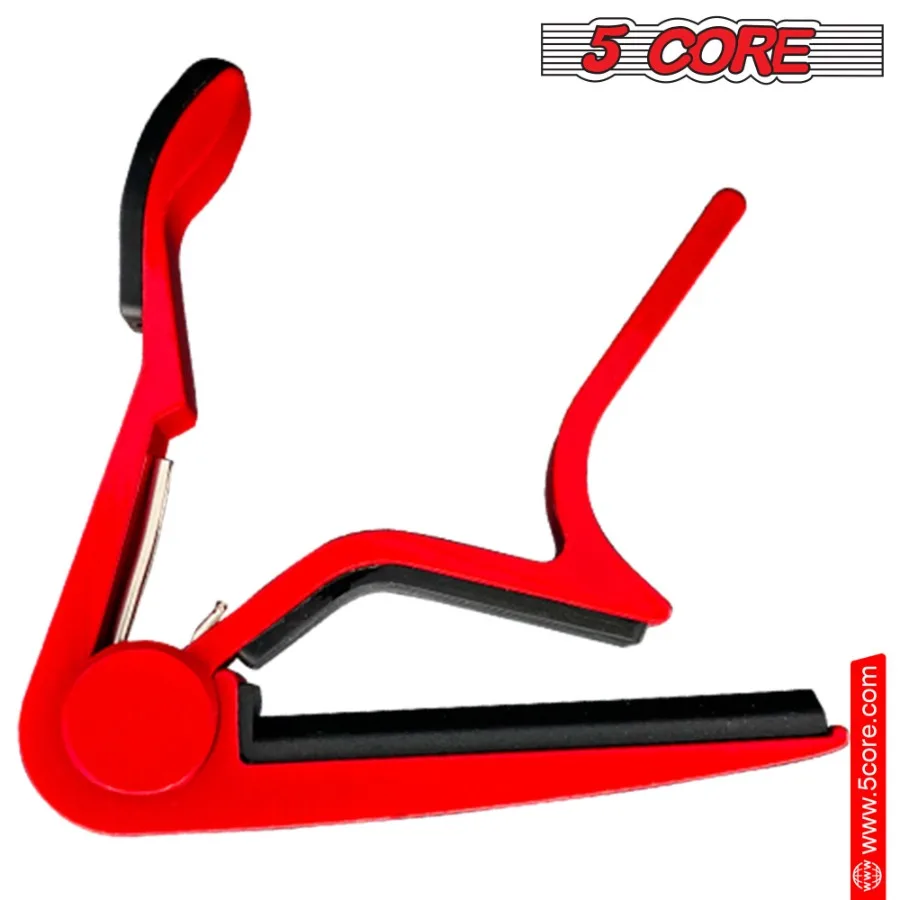 5core capo guitarra elétrica acústica 6 cordas ajuste rápido e fácil clipe clássico banjo bandolim ou ukulele capotraste para g