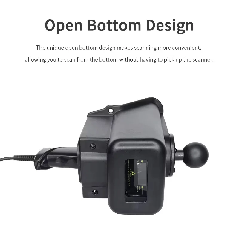 قاعدة الماسح الضوئي لحامل المسح الضوئي مع قاعدة كروية مقاس 1.5 بوصة مع قاعدة كروية مستديرة لبندقية ماسح الباركود ثنائي الأبعاد لمسح البلوتوث