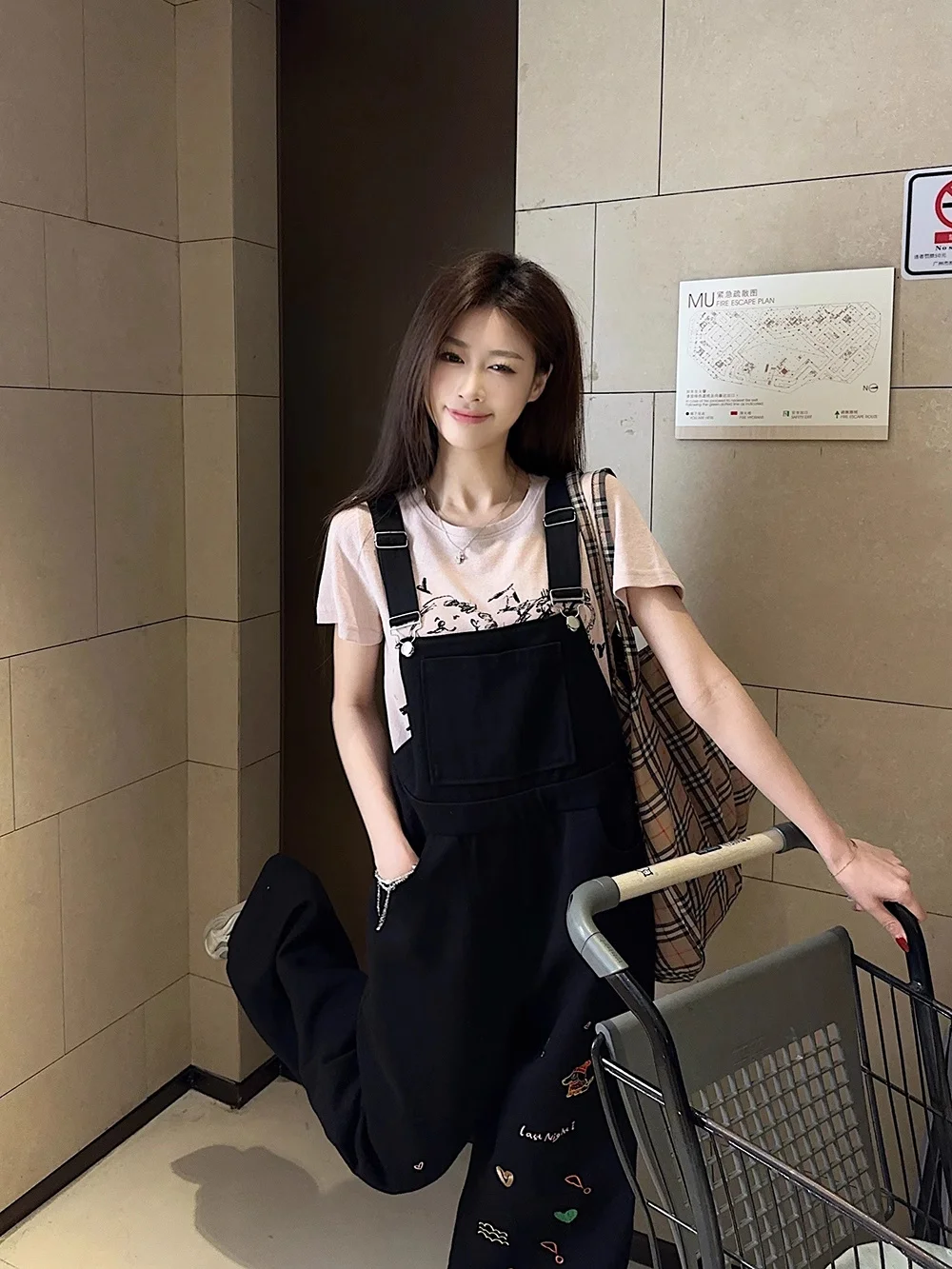 

Jean Jumpsuits For Woman Brown Ripped Cinched Multicolour Cut Flocking Springsummer Fabric Edge Red Details Elasticity Buckled