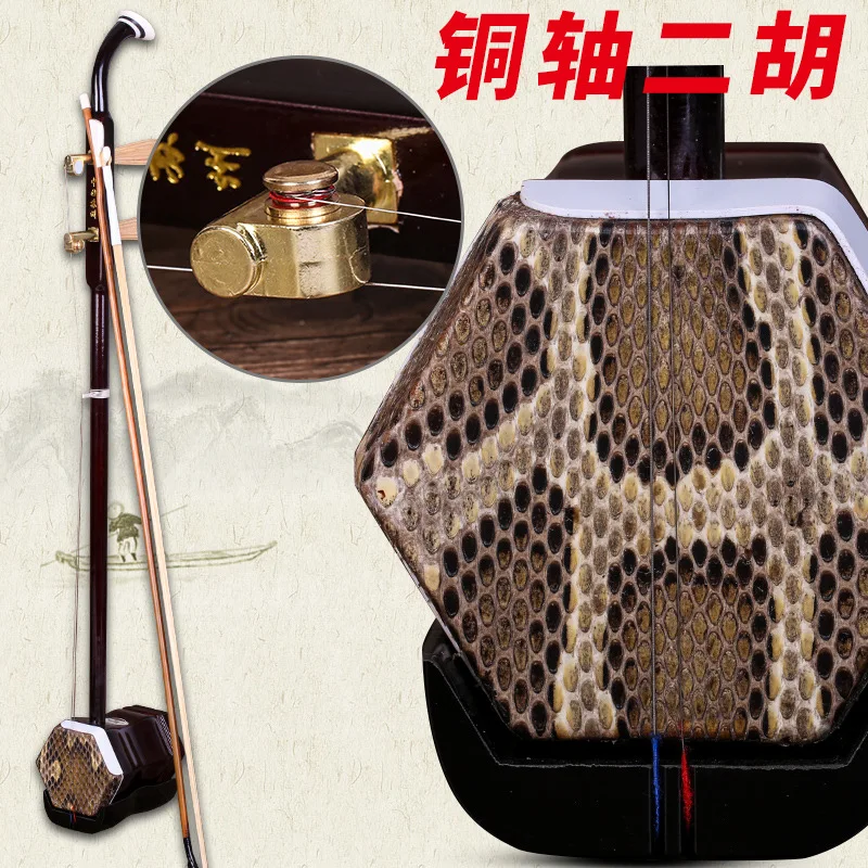 Chinese Erhu, Adults and Children Learning Suzhou Erhu to Play the Musical Instrument Two Strings Violin Hardwood