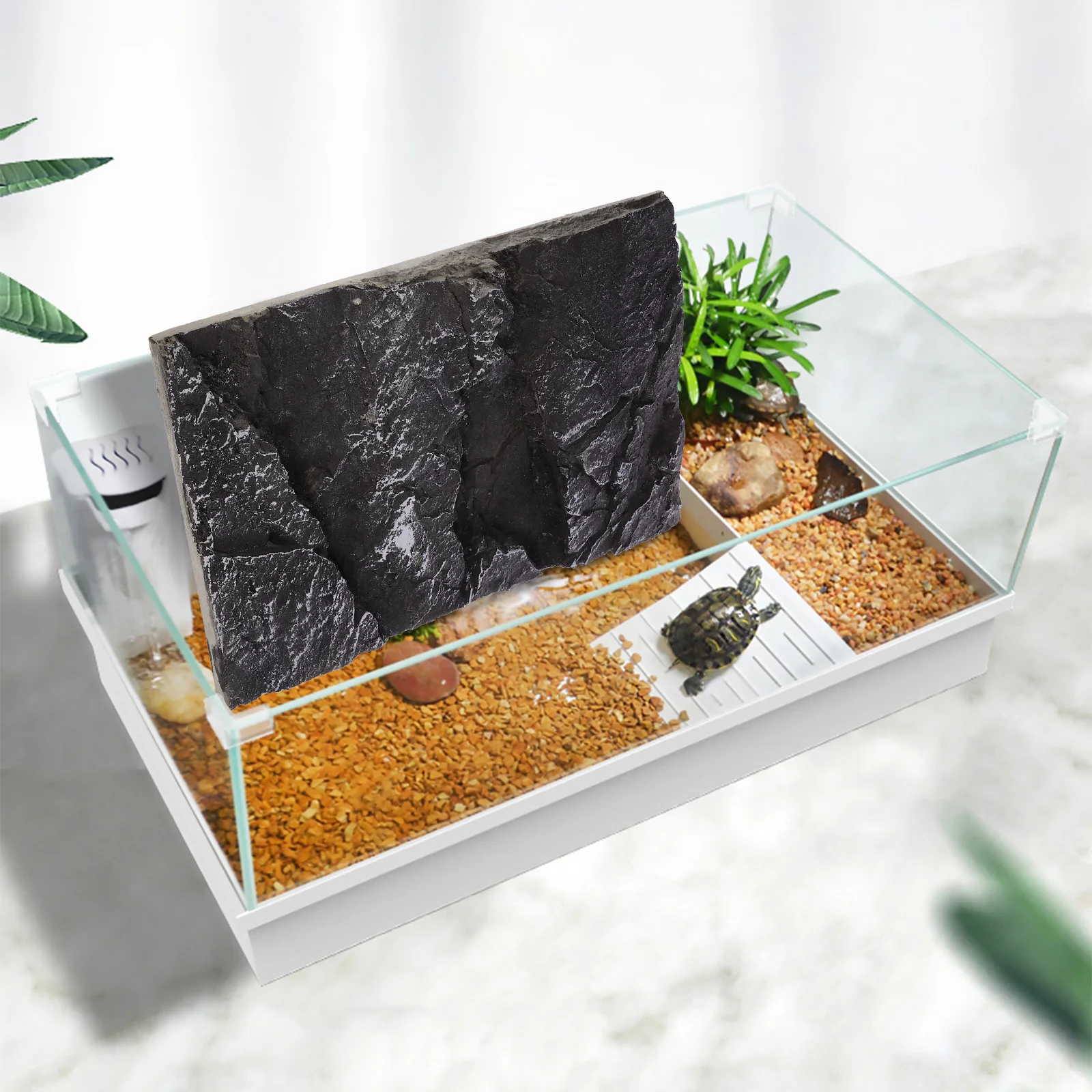 

Aquarium Background Board 3D Pu Reptile Stereo Habitat Fish Turtle Tank Decor Snake Landscape Terrarium Background Pet Supplies
