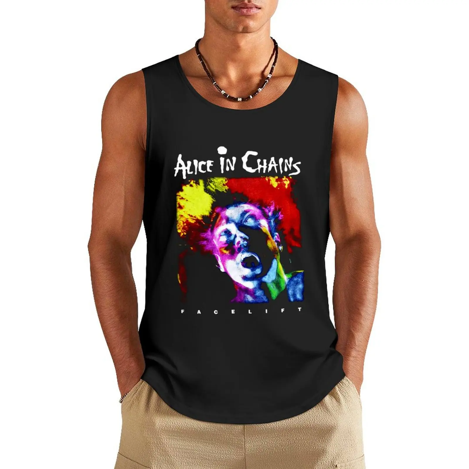 

Stress Alice in Ch-ains. Facelift Tank Top summer clothes gym men sleeveless