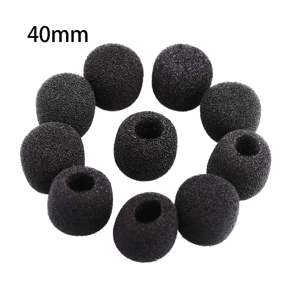 10pcs Headset Microphone Cover For Worn-out Lost Microphone For Protecting Equipment From Noise 35mm-65mm Musical Accessories