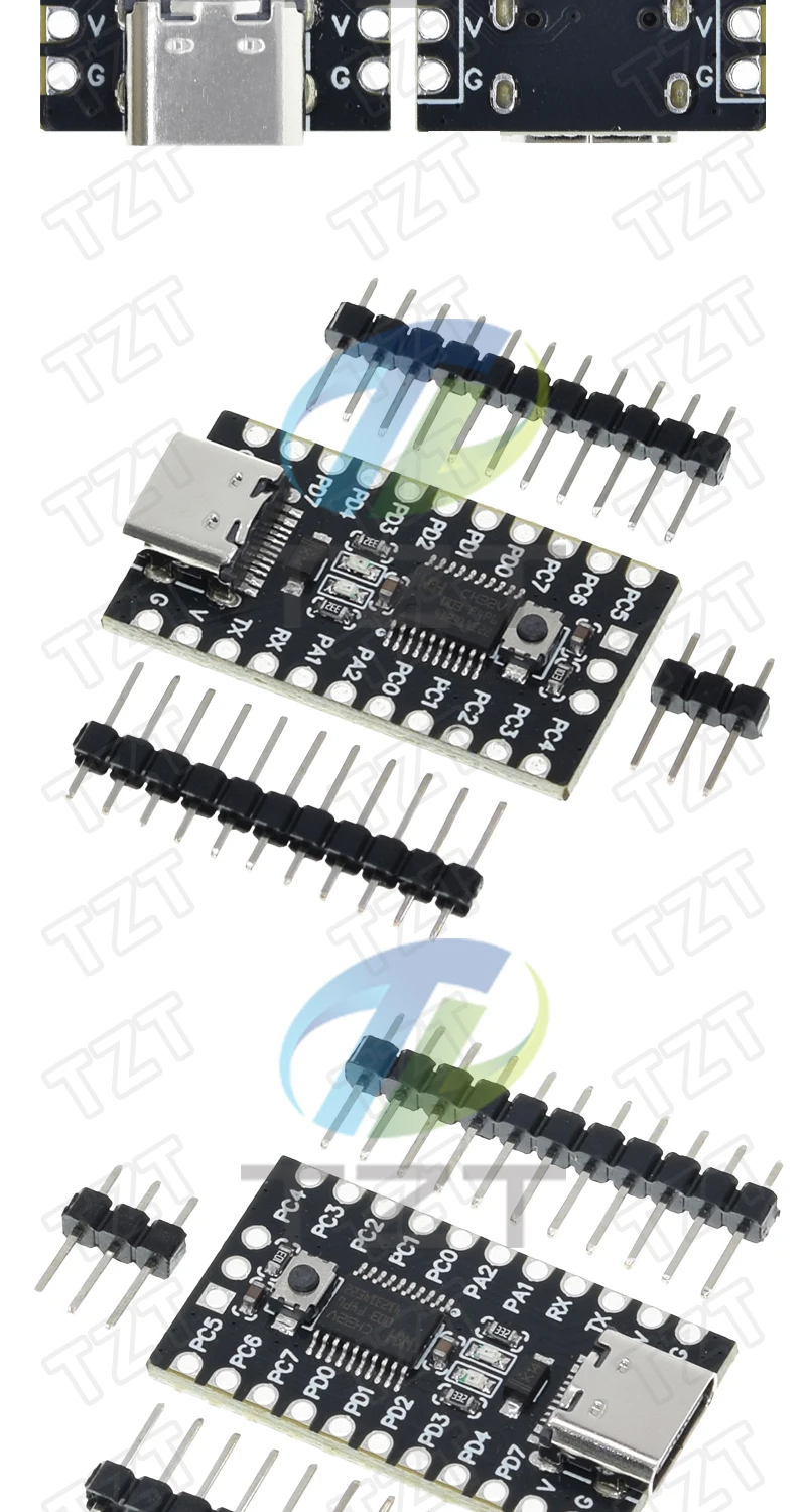 GREATZT CH32V003 P Lamanytka Rozwojowa Minimalna Płyta Parquena RISC-V Open Source TYPE-C Port USB CH32V003F4P6 – Detail 6