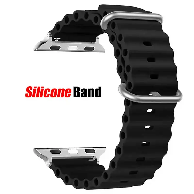 Pulseira para apple watch ultra band 49mm 44mm 45mm 41mm 40mm 38mm 44 45 mm 1:1 original oceano cinto iwatch série 9 10 8 7 se bandas