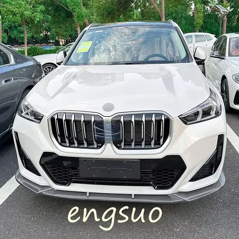 For BMW X1 IX1 U11 M Sport 2023+ Front Bumper Lip Splitter Spoiler Diffuser Exterior Body Kits Tuning Gloss Black/Carbon Look