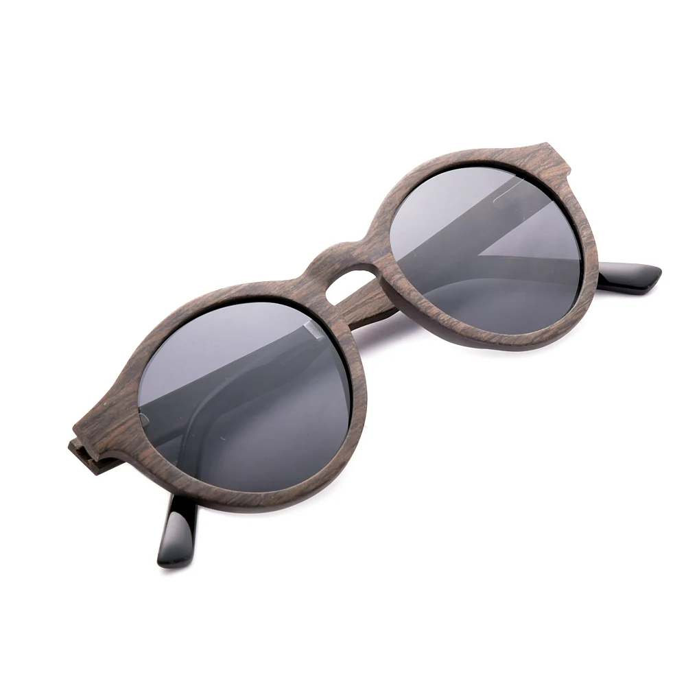 

Retro Round Black Oak Sunglasses 2025 Women Men Handmade Designer Wooden Glasses Polarized UV400 Luxury Shades Custom Logo