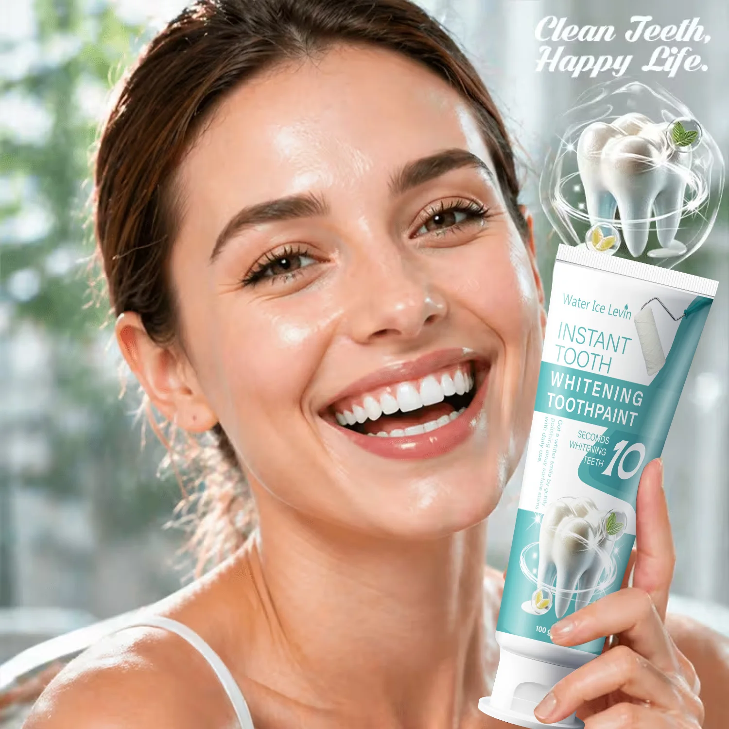 Mint Flavor Teeth Whitening Toothpaste Deeply Cleans Teeth Surface Remove Bad Breath Coffee Tea Stain Oral Care Toothpaste Daily