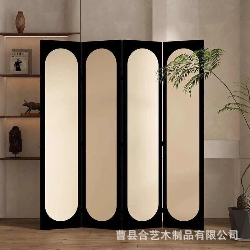 French screen partition living room folding mobile office bedroom shelter household simple room small apartment decoration