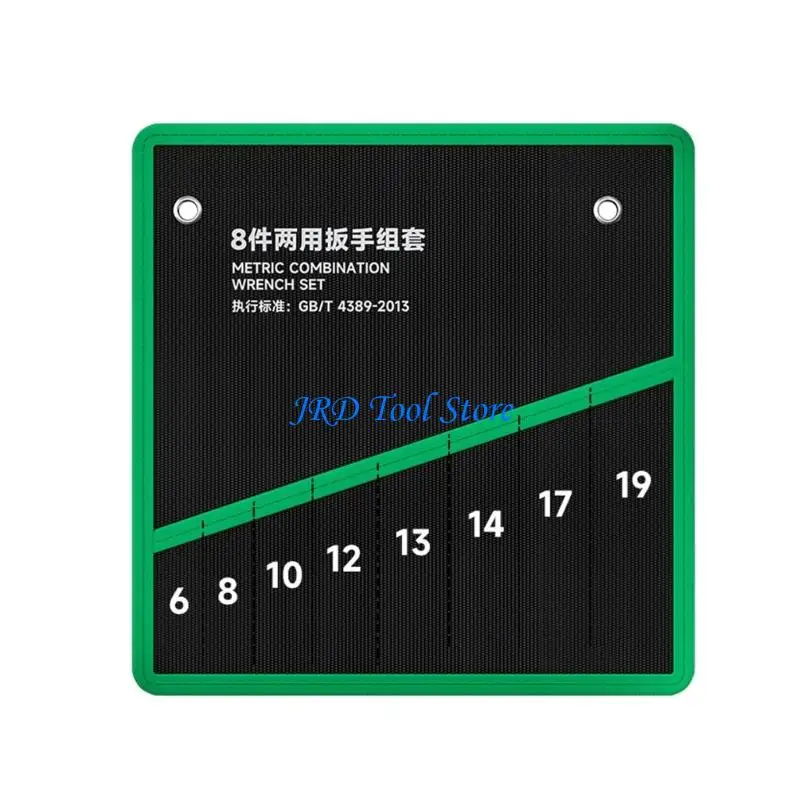 A2UD Combination Wrench Roll Storage Bag with Thickened Canvas Construction, Printed Position Labels and Hanging Grommets