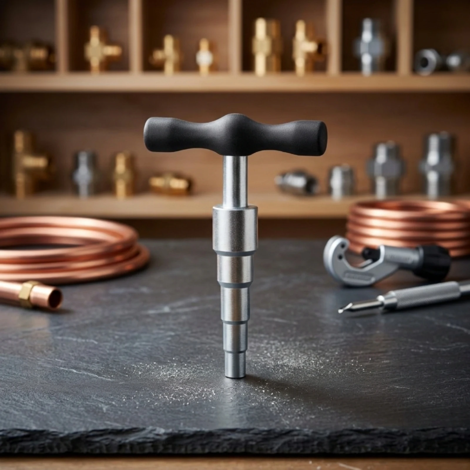 Pipe Rounding Tool Comfortable Grip Pipe Shaper with T-Handle Tube Rounding Tool Hand-Held Manual for Plumbers, Plumbing view 6
