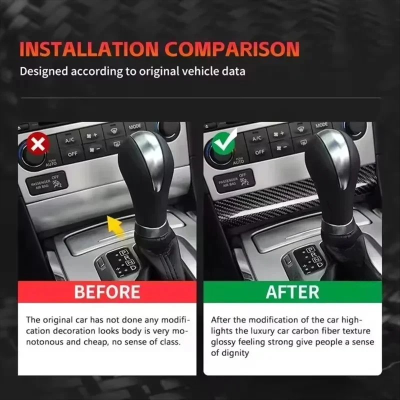 

For Infiniti G25 G37 Real Dry Carbon Fiber 2010-2013 Trim Underneath the Air-conditioning Panel modification interior decoration