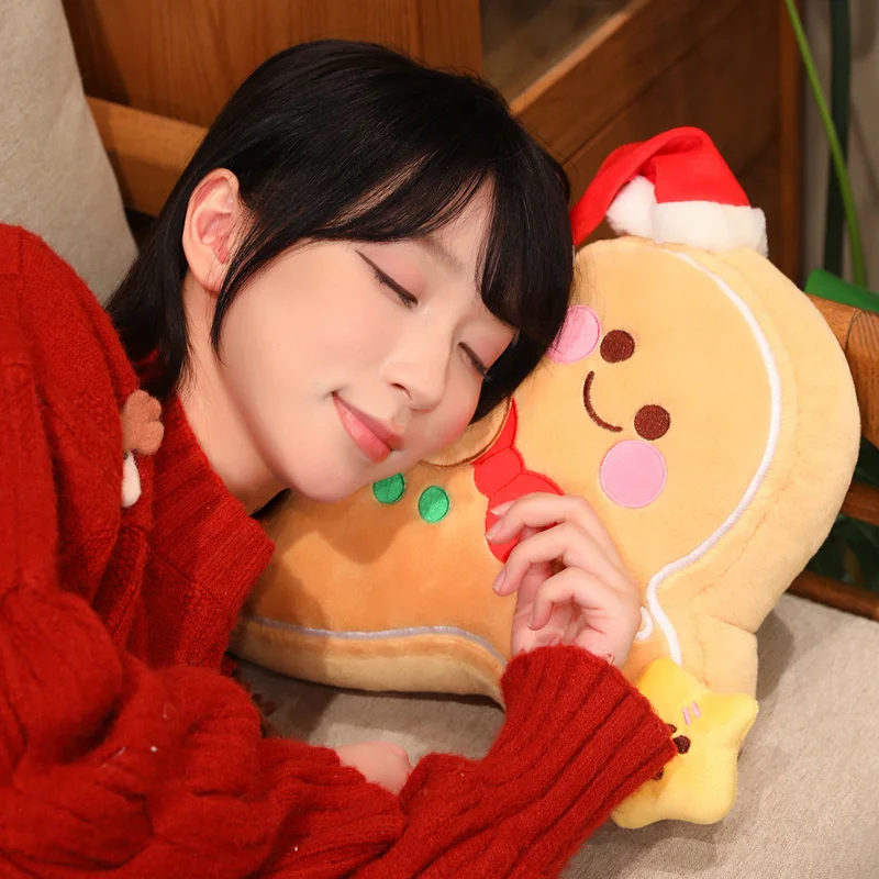 ستار ويش الزنجبيل رجل أفخم Kawaii الحلو دمية عيد الميلاد البسكويت لعبة جميلة وسادة وسادة لينة هدية للأطفال صديق