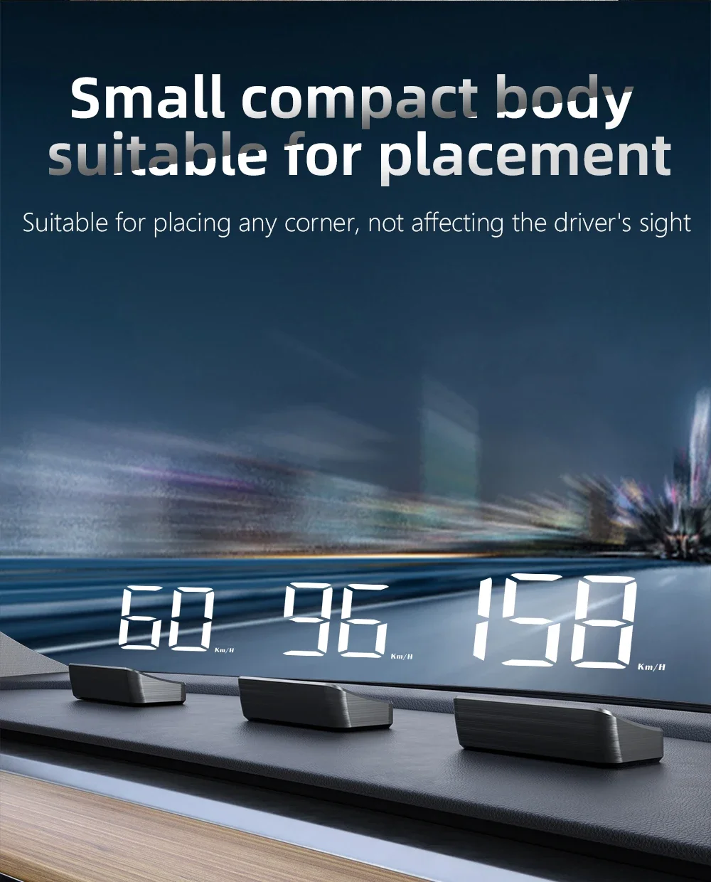 M2 Head-Up-Display Auto-GPS-Tachometer KMH HUD Universelles USB-Kabel Plug & Play GPS & Beidou Dual-Satellitensystem – Detail 8