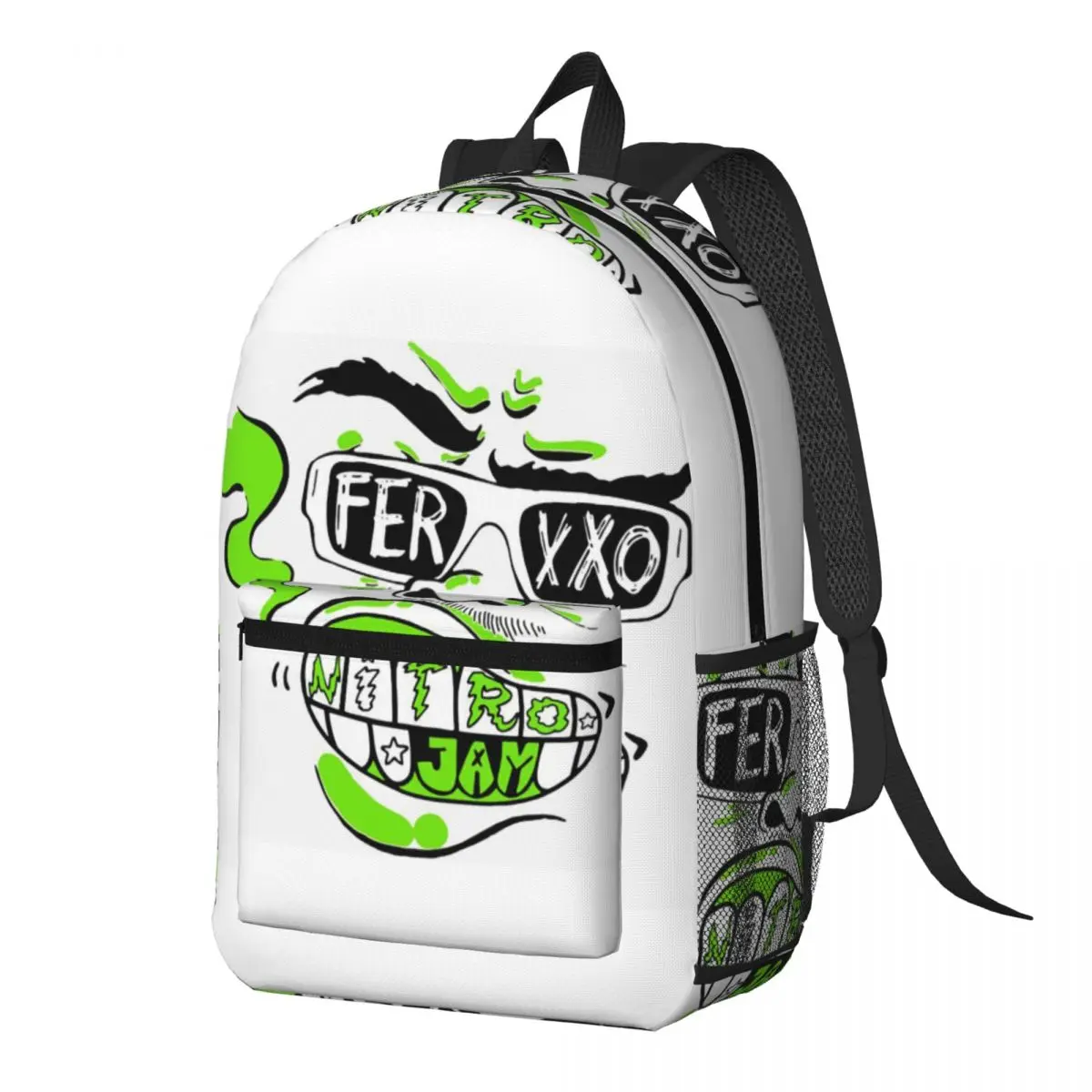 Feid Ferxxo Singer Tour Logo Fun Music Album Backpack Daypack Large Capacity BookBag School Bag Shoulder Bags for Men Women