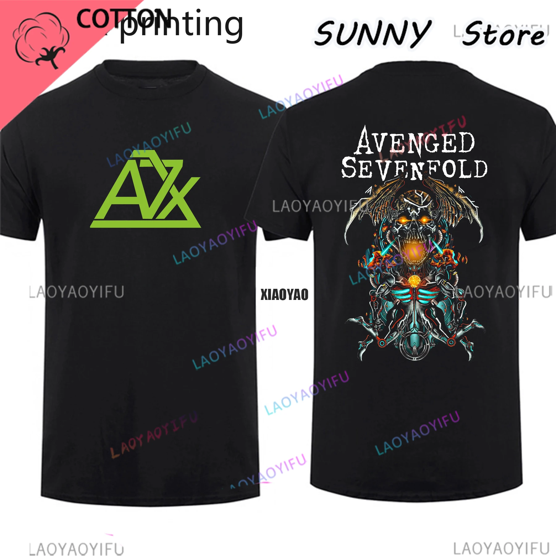 Vintage Style Avenged Sevenfold Graphic T Shirts Men T Shirt Women Clothing Summer Breathable Black Modal Tops