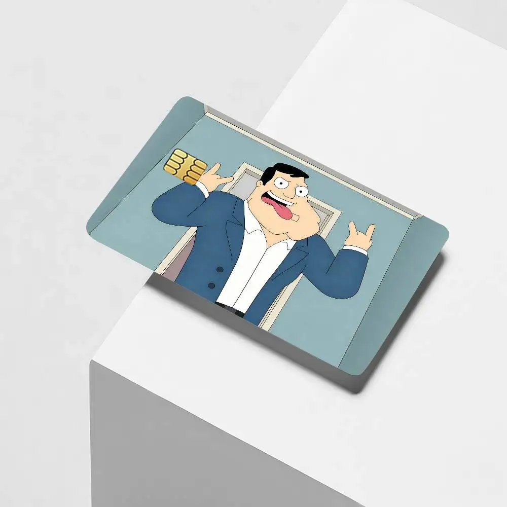 Cartoon A-american D-dad Credit Card Decorative Card Stickers Suitable For Bank Cards Metro Transit Anti-scratch Gift 4PCS
