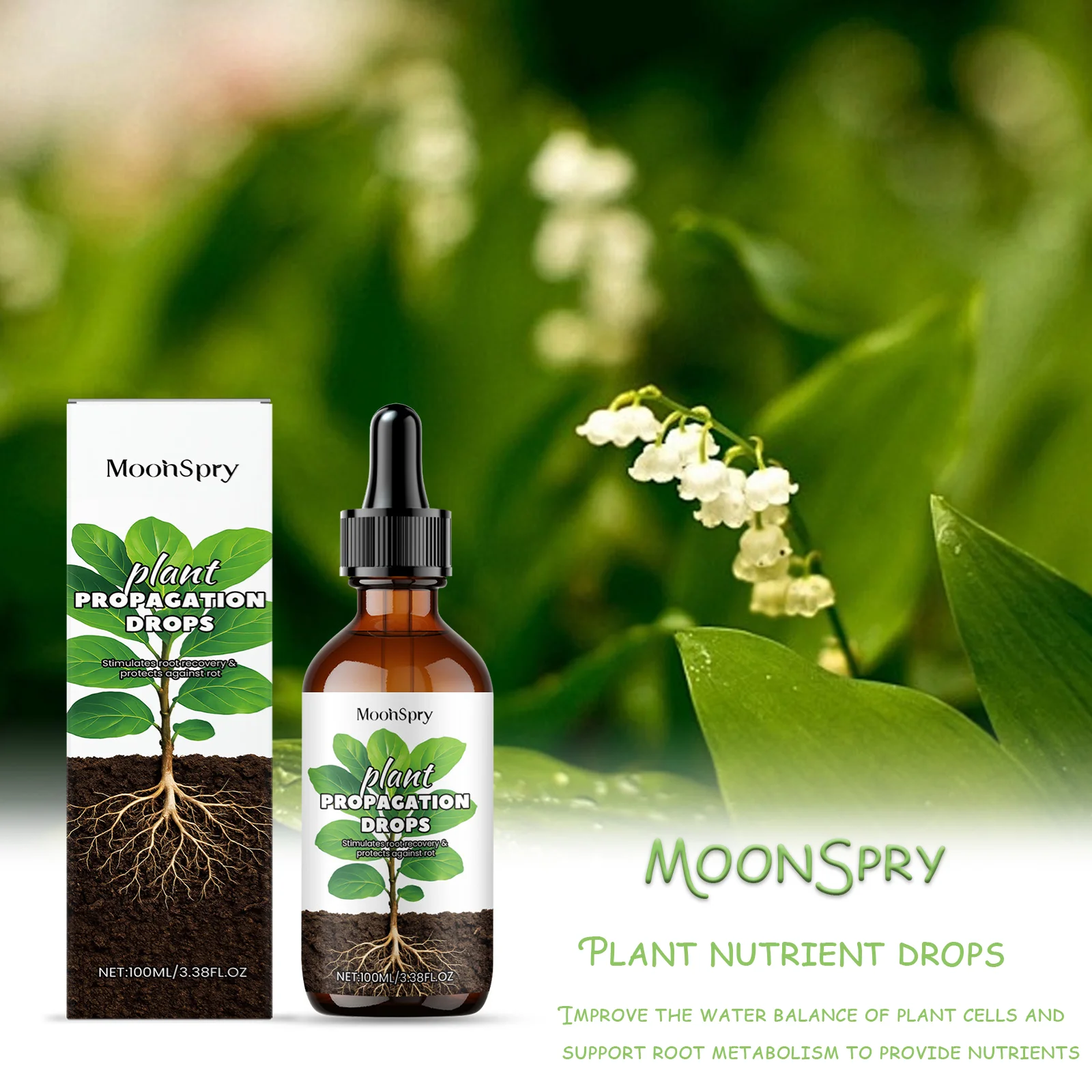 

MoonSpry Plant Nutrient Droplet Indoor Green Plant Hydration and Maintenance Droplet Portable Horticultural Liquid Fertilizer