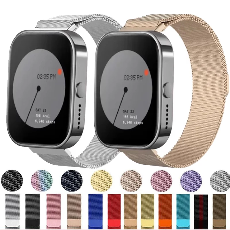 22 مللي متر Milanese حلقة ل CMF بواسطة لا شيء ساعة برو المغناطيسي المعادن الفرقة سوار Correa ل CMF بواسطة لا شيء ساعة برو 2 شريط للرسغ