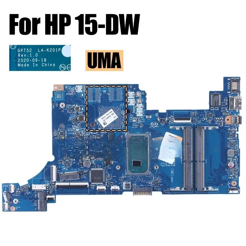 For HP 15-DW Notebook Mainboard Laptop LA-K201P M29205-601 M29209-601 M29208-601 M29211-001i3 i5 i7 11th Motherboard Full Tested