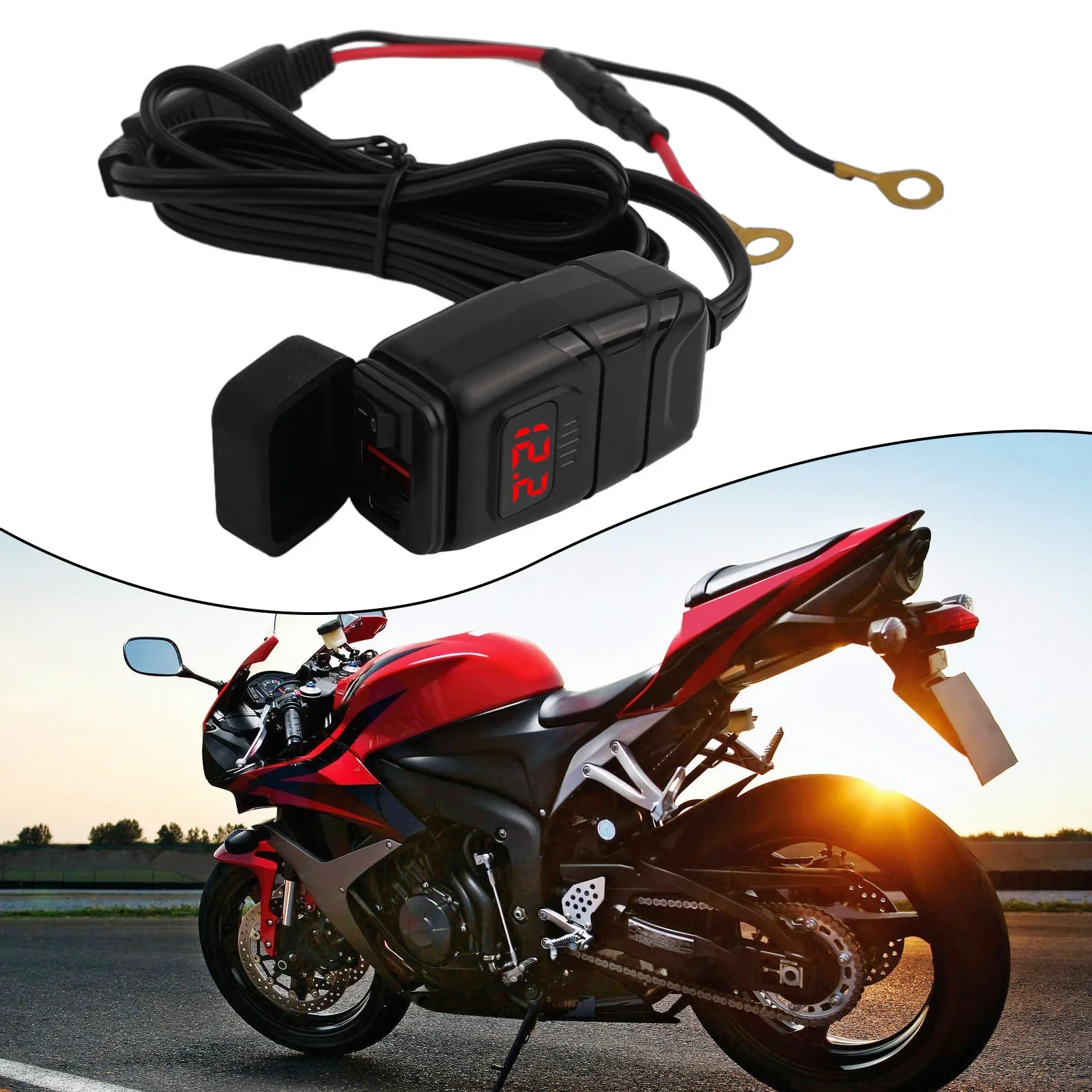 Car Dual USB Phone Charger Adapter GPS Super Fast PD LED Waterproof Car Charger With PD And QC3.0 Voltmeter Display Adapter