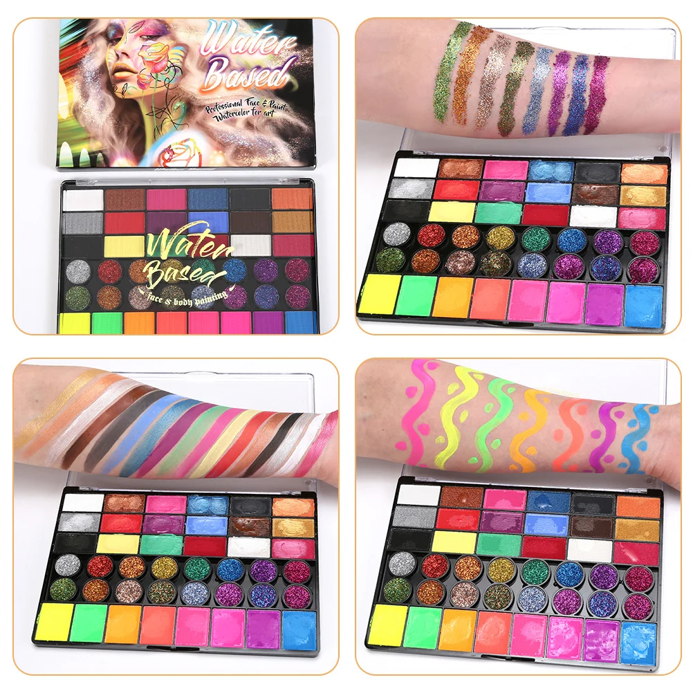 

1Set Face Paint Realistic Effect Multi-Color Body Makeup Pigment Kit for Face Painting Party Festival