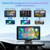 ESSGOO 7 インチワイヤレス CarPlay カーラジオ Android 自動マルチメディアビデオプレーヤーポータブルタッチスクリーン AUX BT ユニバーサル起亜おもちゃ 2