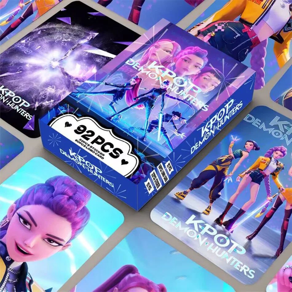 30 pçs kpop demon hunters cartões laser K-POP bruxa caça série dos desenhos animados colecionáveis cartão de negociação ventilador acessórios # Cor: 30pcs Laser