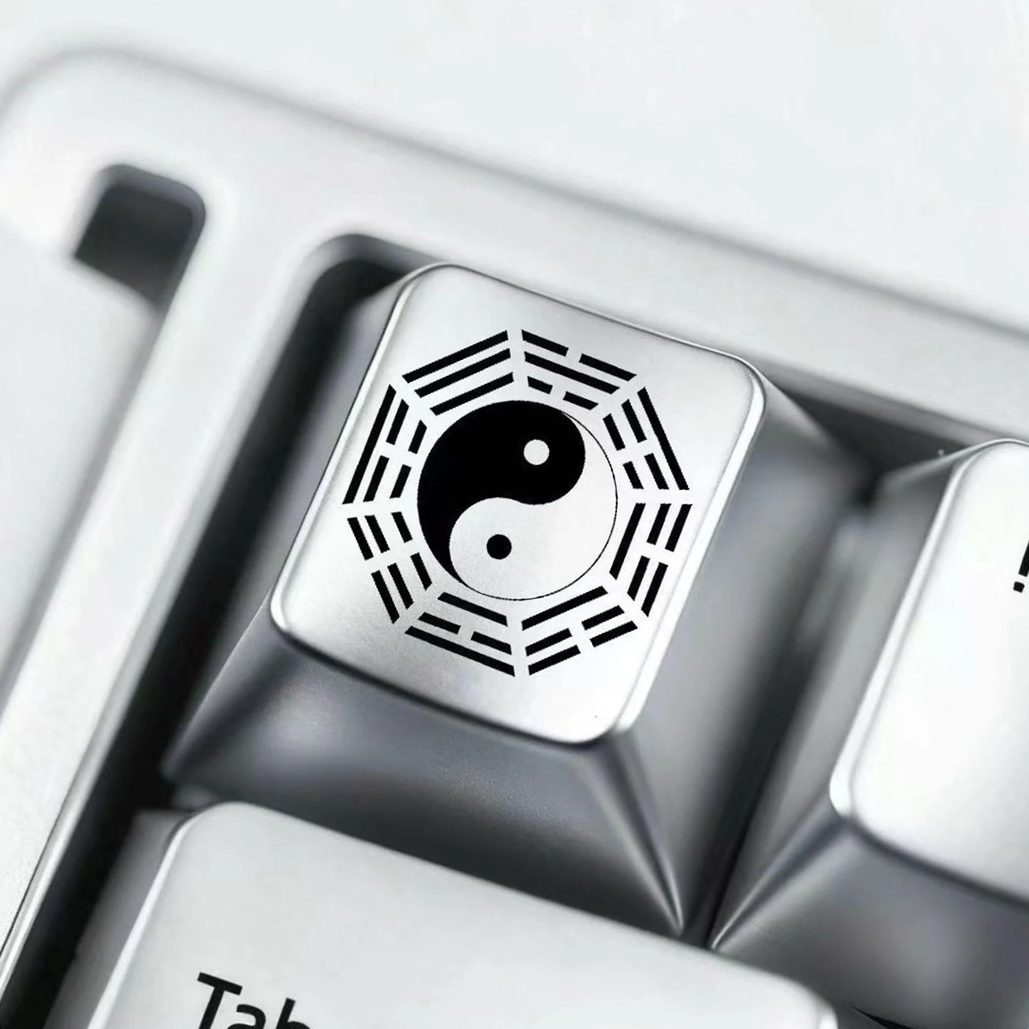

1pcs Traditional Chinese Bagua Pattern Metal Keycaps Cool R4 1u Esc Key Personalized Keycap for MX Mechanical Keyboards