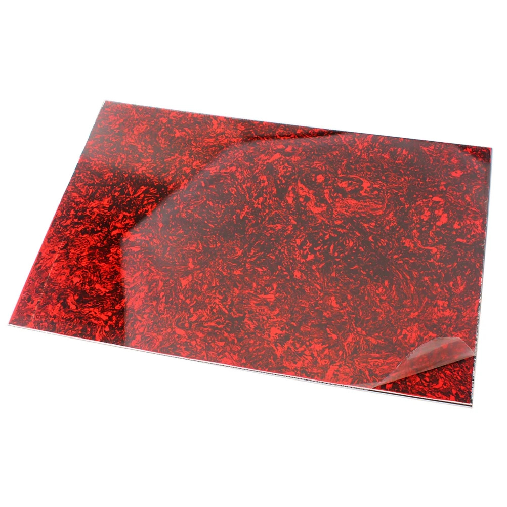 Pickguard en coquille de tortue rouge 44x29cm, plaque vierge en Pvc acrylique, résistant à l'usure, Protection contre les rayures pour guitare acoustique, bricolage