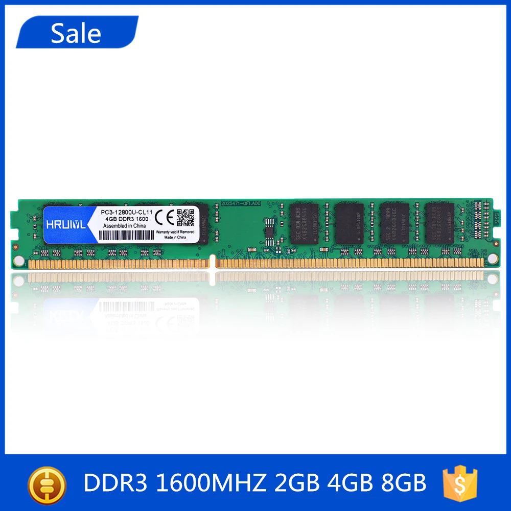 

HRUIYL RAM DDR3 2GB 4GB 8GB 1600 1600mhz PC3-12800U PC3-12800 Desktop Computer PC RAM Memory Memoria DIMM 2G 4G 8G