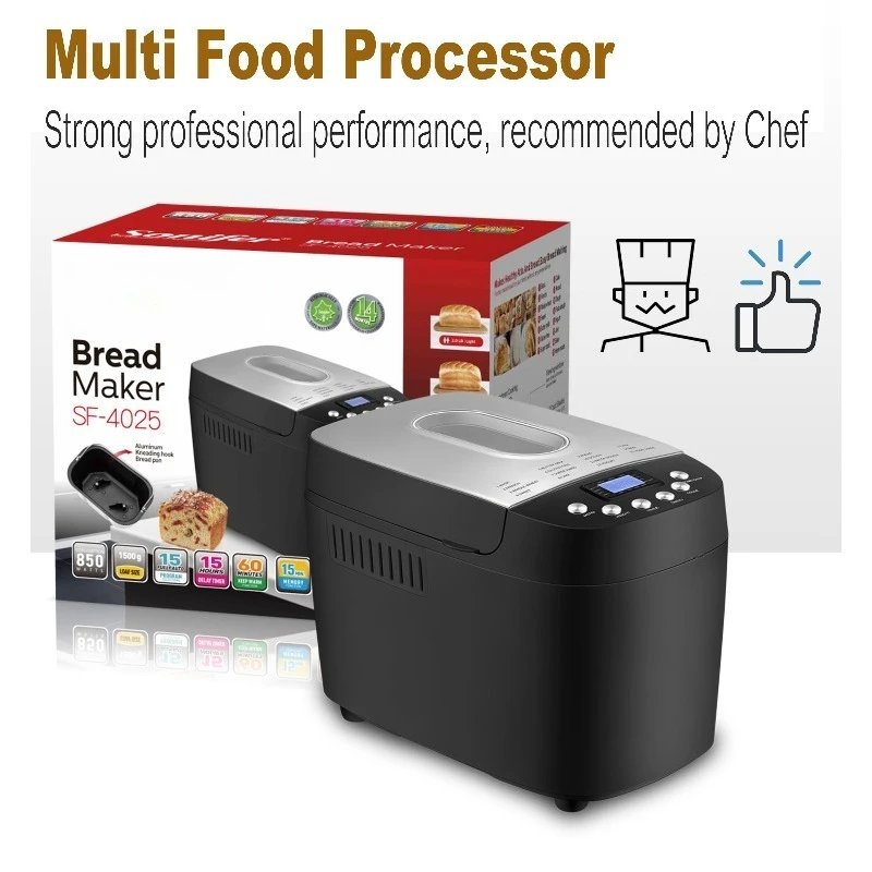 New Kitchen 15 Programs Digital Electric Automatic French Bread Maker Machine for Home