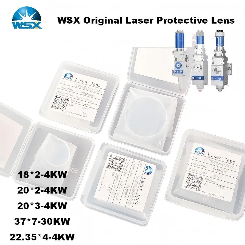 Original Laser Protective Lens 30x2 37x7 25.4x4 32x2 21.5x2 for WSX KC15A NC30C NC68 NC63 Laser Head Protective Windows Lens
