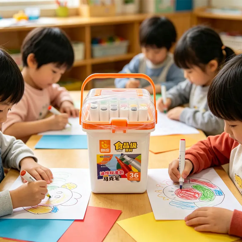 

Портативные акриловые маркеры с двойным наконечником, большой объем, для студентов и детей, специальные, штабелируемые, цветные, непрозрачные, для бумаги