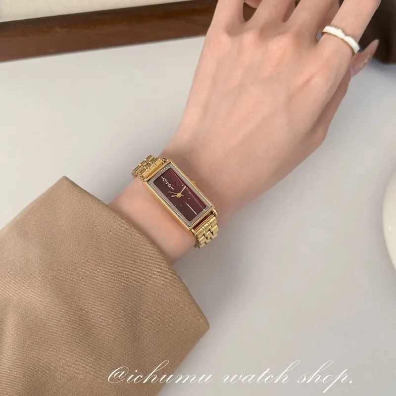 Watch Women's Light Luxury Niche Women's Steel Belt Square Simple Temperament Advanced Sense Waterproof
