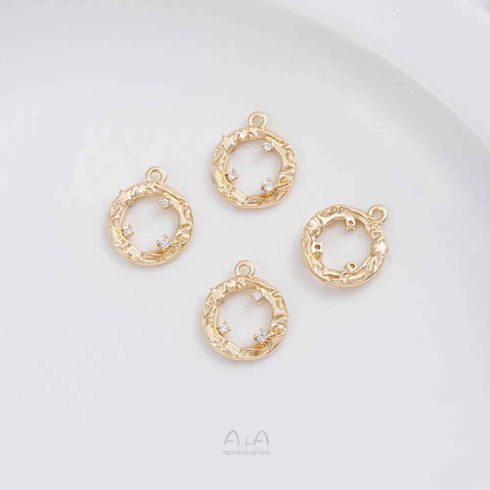 1 قطعة دلايات النحاس 14K الذهب اللون الزركونيوم مجموعة مستطيل إطار دائري قلادة بيثون حلقة قلادة أقراط قلادة مجوهرات ذاتية الصنع #5