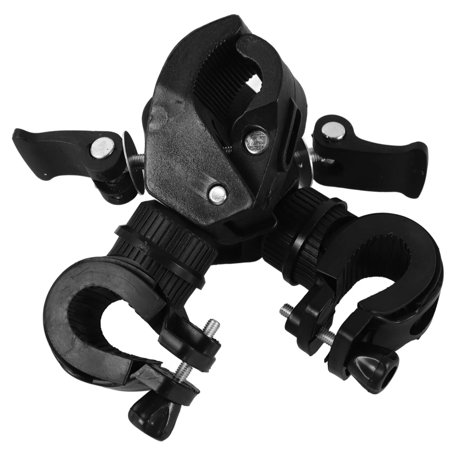 2Pcs Crutch Wheelchair Walker Elderly Bracket 360 Degree Crutches Stick Cane Fixing Holder Plastic Clip Black