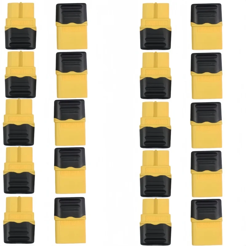 10 Paar XT60H (XT60 Upgrade) Steckverbinder, XT60H Stecker und Buchsen Bullet-Steckverbinder mit Hülle für Lithium-Batterien RC-Flugzeuge und Autos