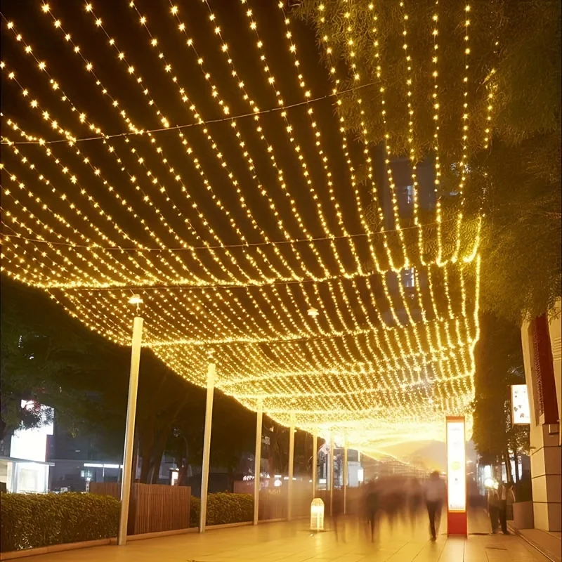 EU Plug 10M 20M Outdoor Christmas LED String Light 8 Mode Garlands Decoraction Fairy Lamp For Home Wedding Party Holiday Lights