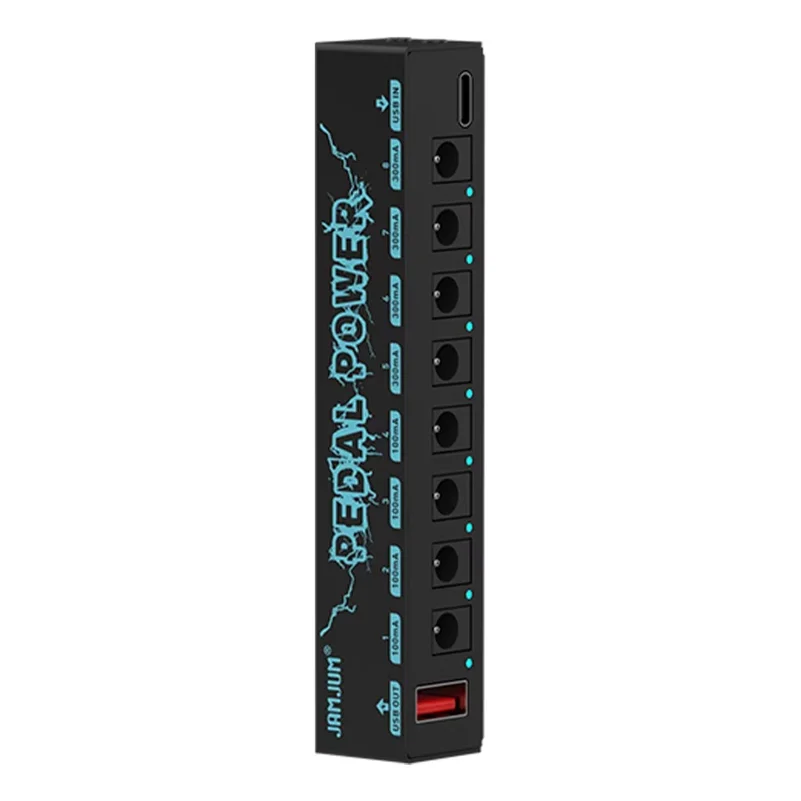 9V 8-Isolated Output Guitar Pedal Power Supply | Type-C/USB Input, Short-Circuit Saf