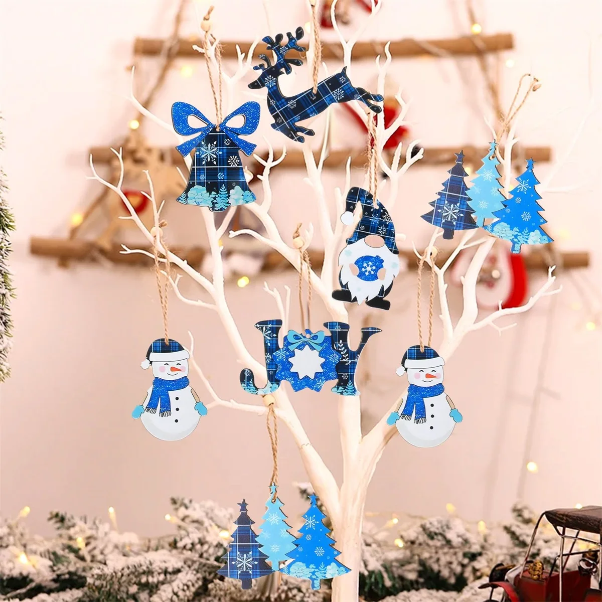 

Christmas Wooden Decoration Christmas Wooden Snowflake Dwarf Snowman Hanging Ornament Christmas Tree Decoration Sign