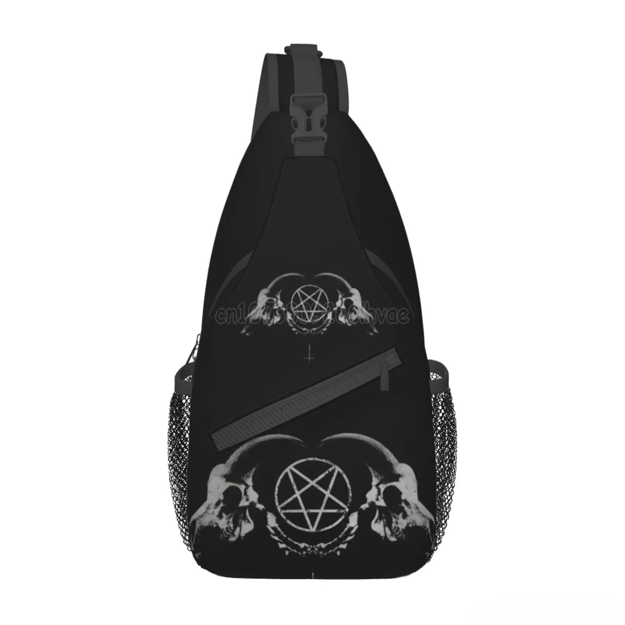 

Pentagram Satantic Occult Church of Satan Goat Goth Chest Bag Unisex Casual Sling Bag Crossbody Shoulder Backpack for Travel