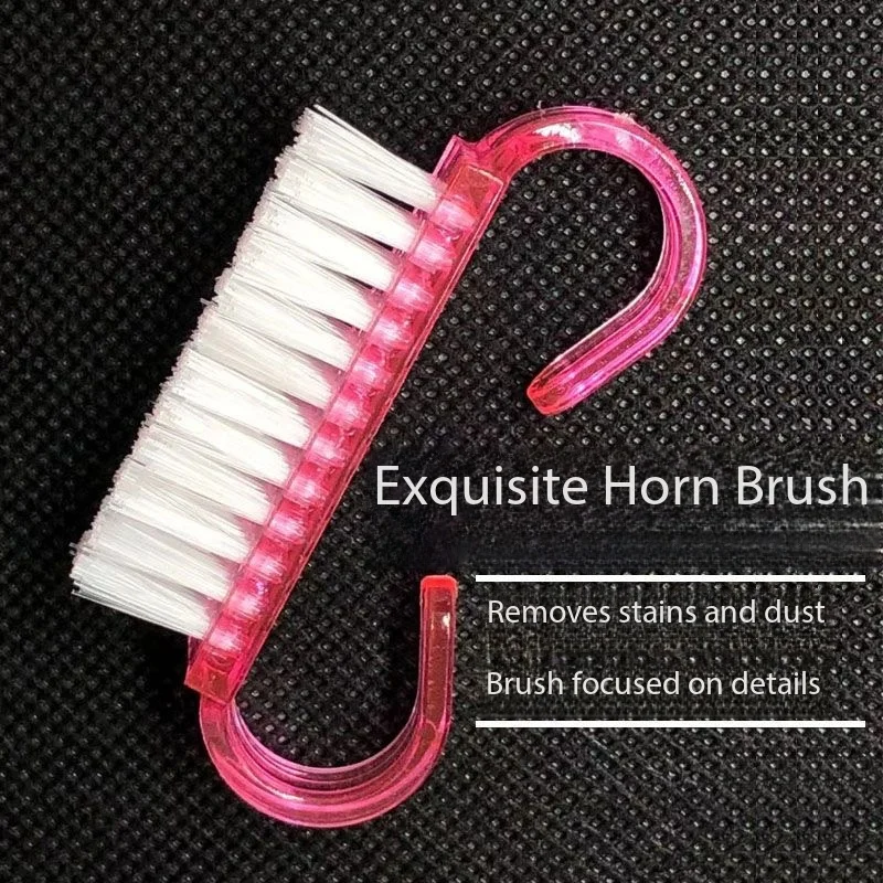 

Nail cleaning tools: half-transparent nail bristle brush, hard dust brush, small horn brush for removing dust