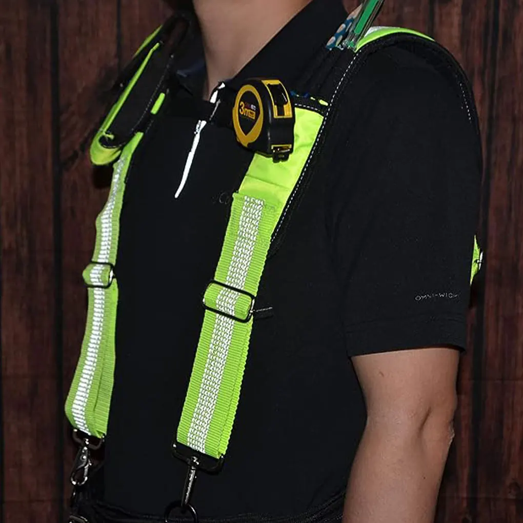 Carpenter Tool Belt Suspenders Heavy Duty And Adjustable Straps For Comfortable Support Tear
