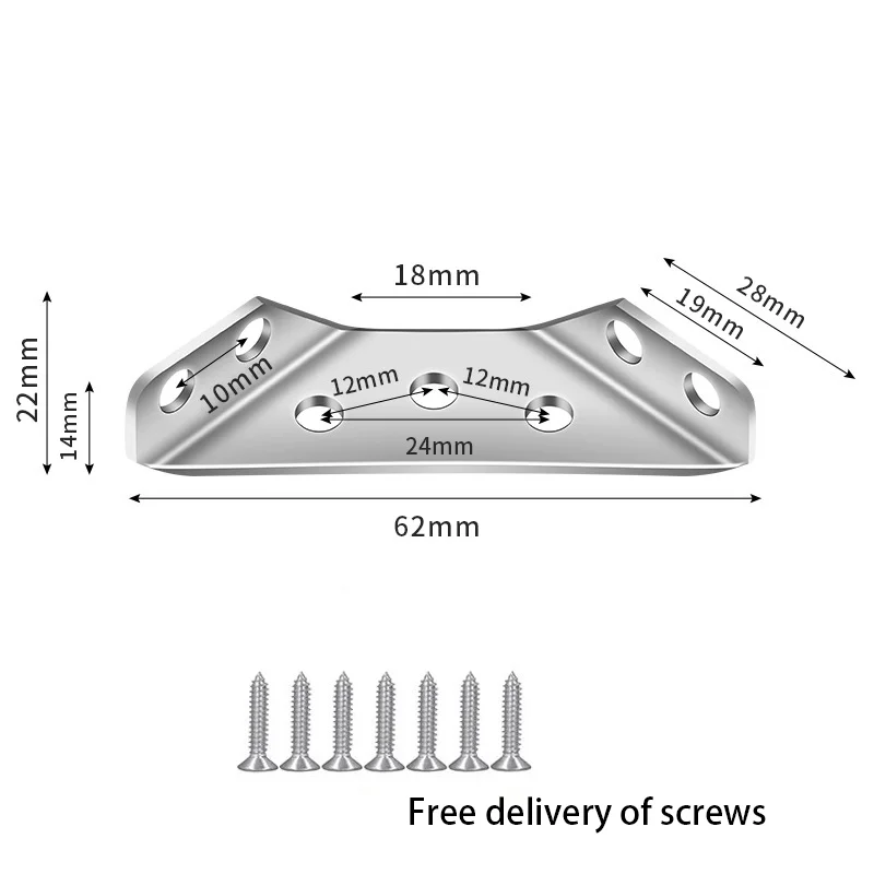 90° Angle Bracket Set, Heavy-Duty Scratch Resistant Metal Corner Support for Furniture & Woodworking