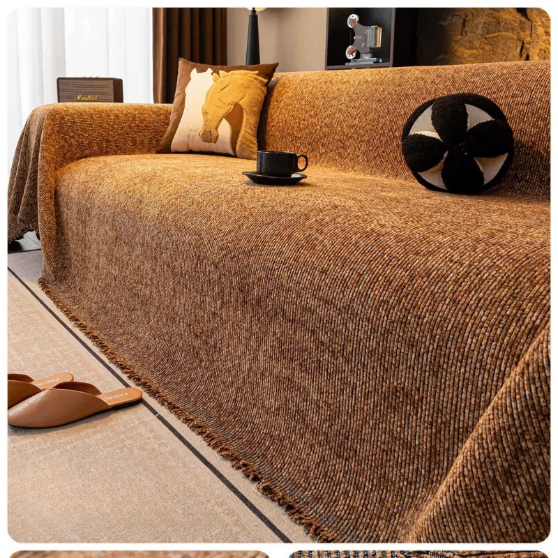 Chenier light luxury high-end sofa towel universal in all seasons, all-inclusive sofa cover, non-slip
